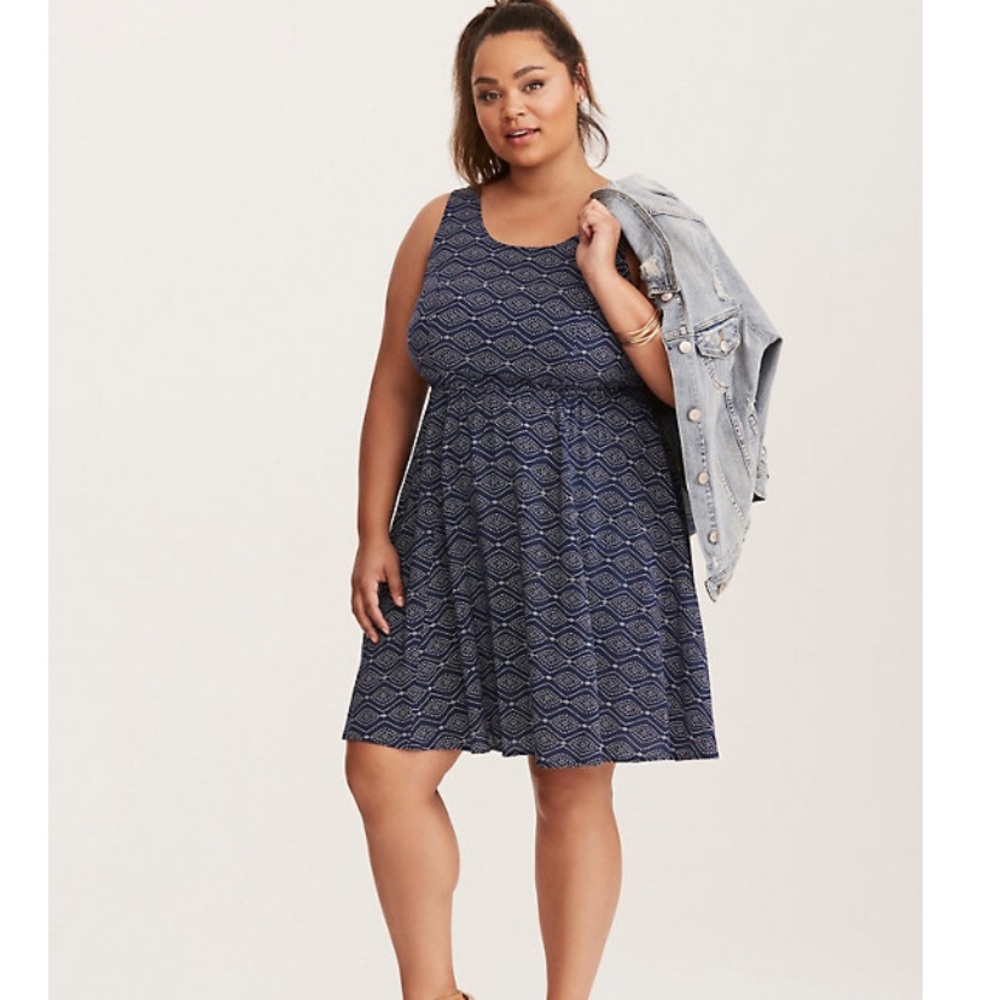 torrid open back challis dress plus size 3x - Picture 2 of 3